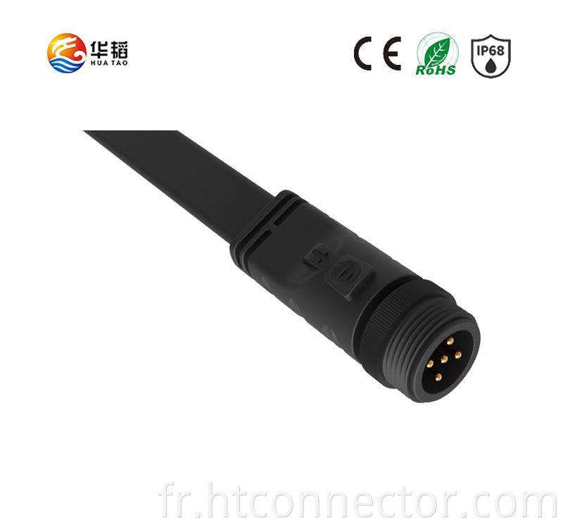 Waterproof cable with metal nut